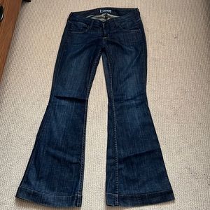 Dark denim flare jeans